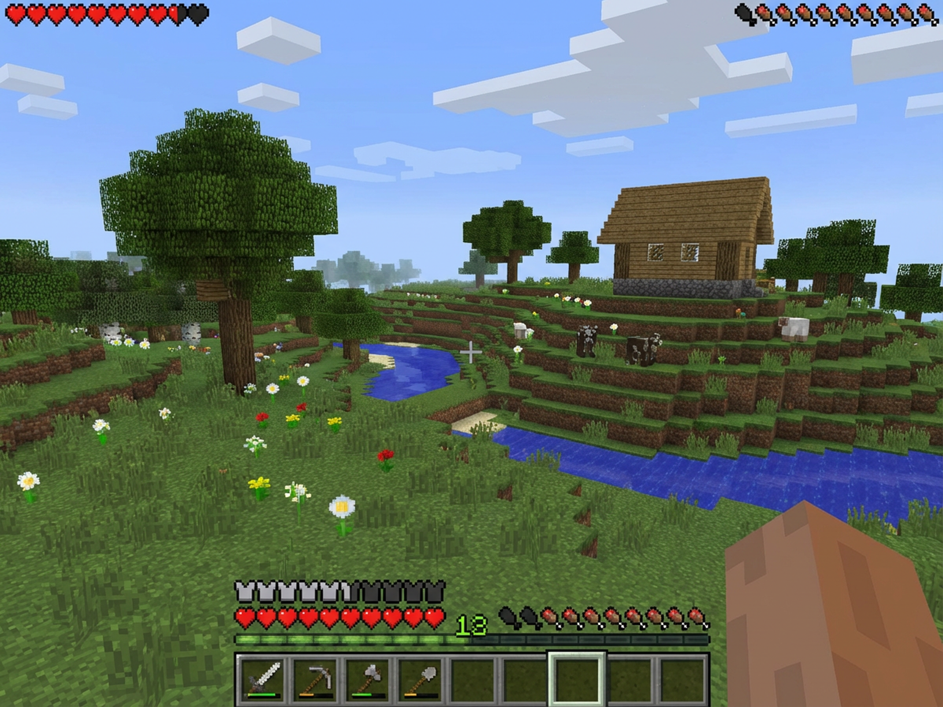 Зелёный биом Minecraft через TLauncher